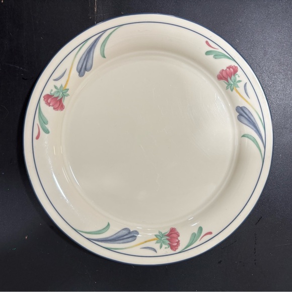 Lenox Chinastone Poppies in Blue Vintage Dinner Plates (2) Floral Accents OS - Picture 4 of 5